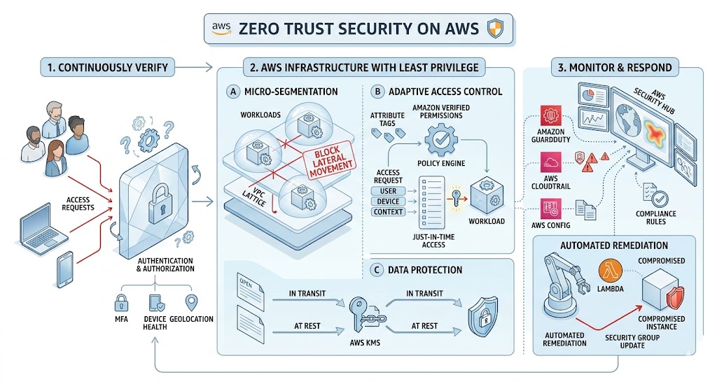 The Zero Trust Security on AWS: Trust Nobody, Verify Everything